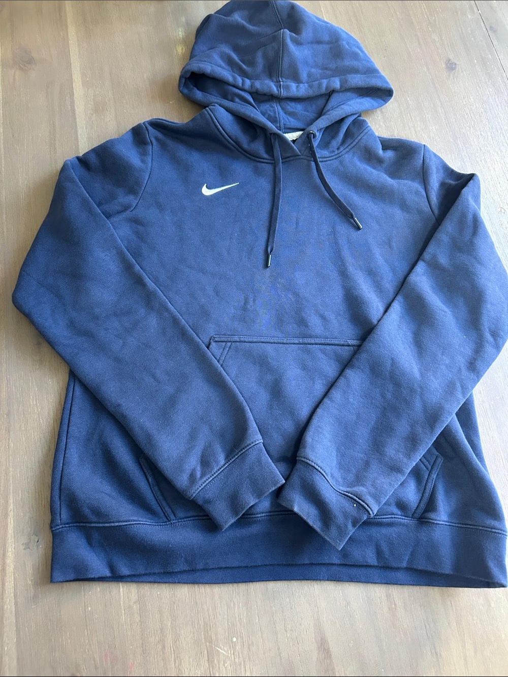 Nike Navy Blue Pullover Hoodie with Swoosh